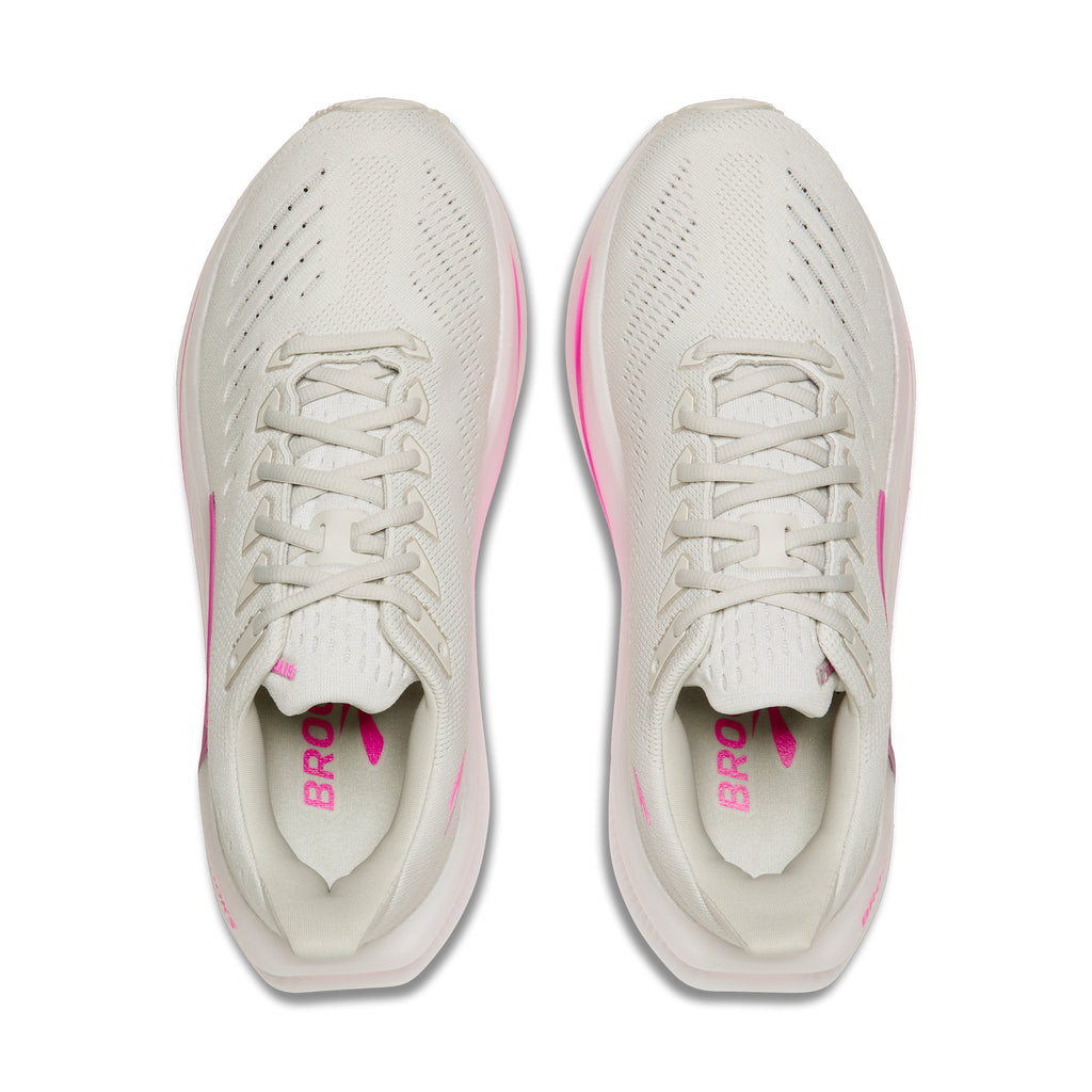 Women's Brooks Glycerin Max 2 Oyster/Argyle/Cyber Pink top