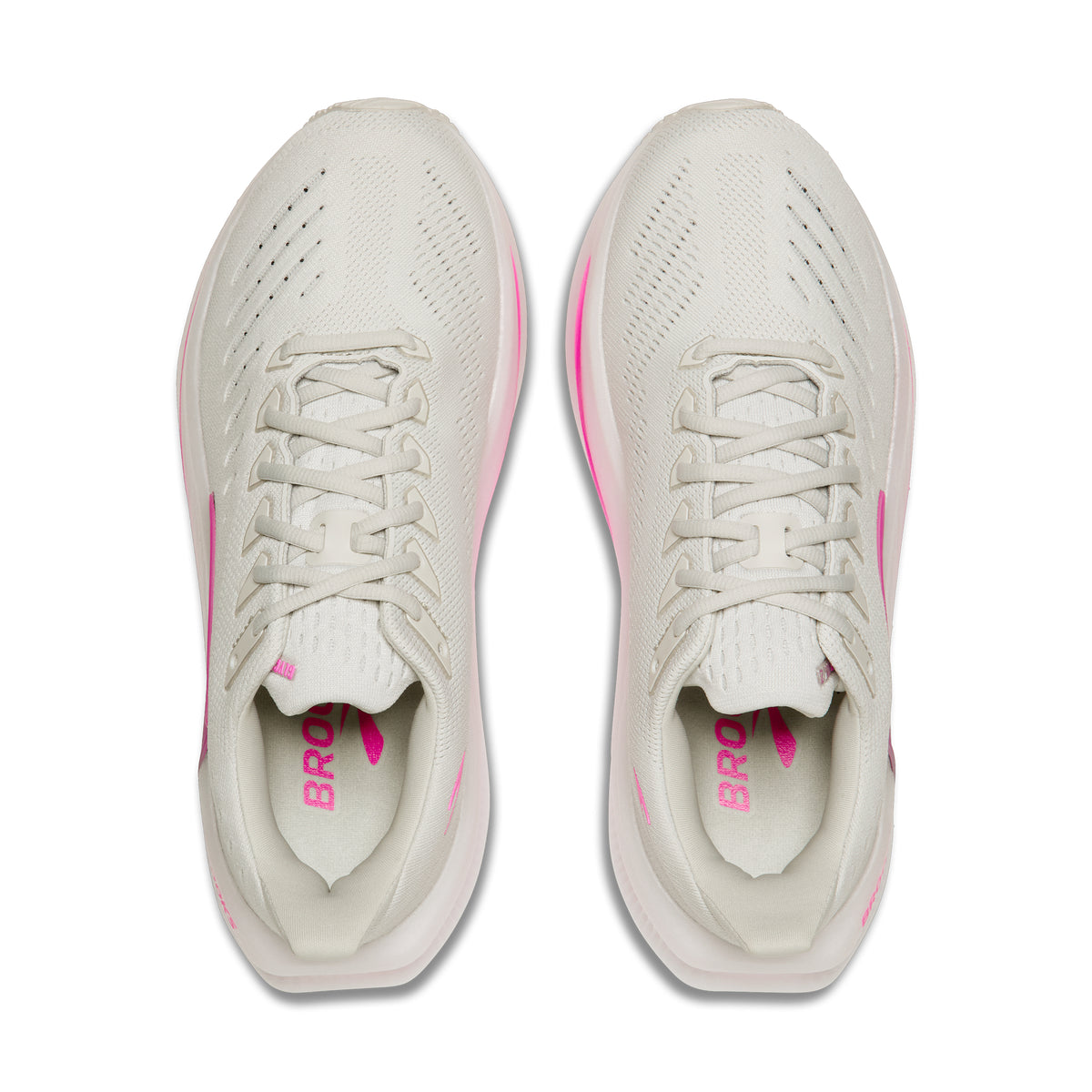 Women's Brooks Glycerin Max 2 Oyster/Argyle/Cyber Pink top