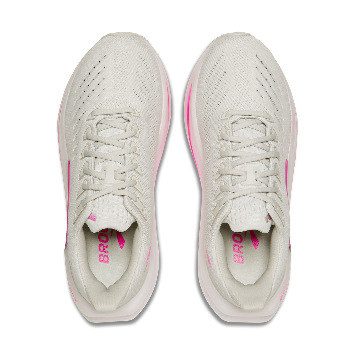 Women's Brooks Glycerin Max 2 Oyster / Argyle / Cyber Pink top