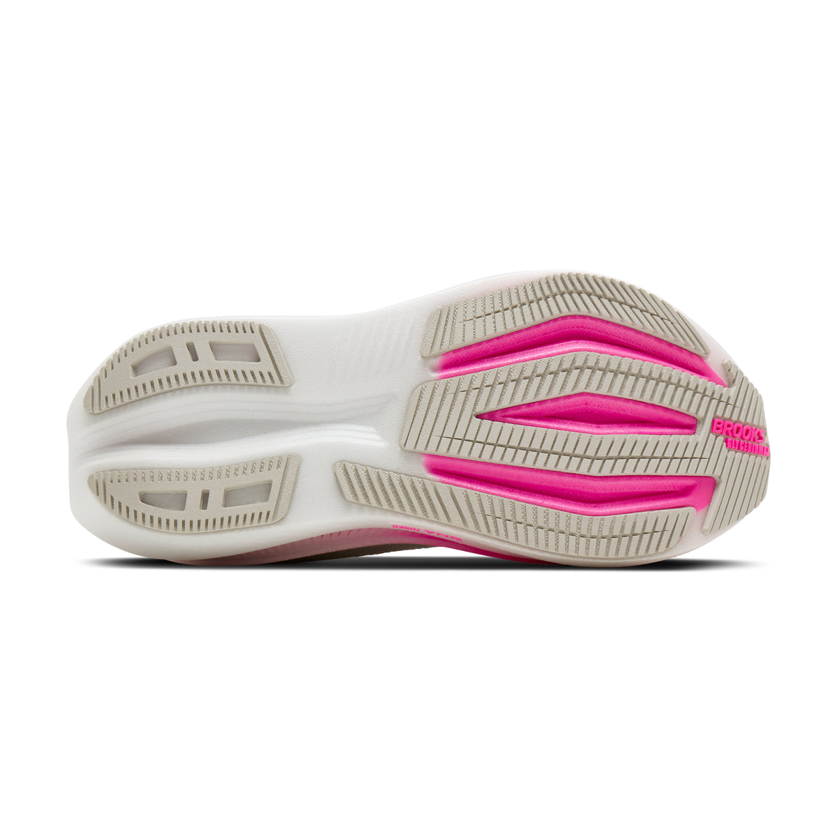 Women's Brooks Glycerin Max 2 Oyster/Argyle/Cyber Pink outsole