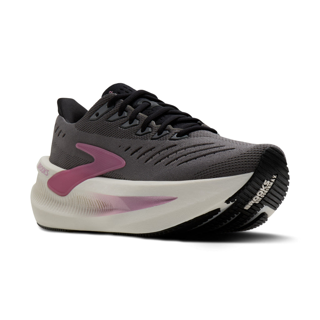 Women's Brooks Glycerin Max 2 Grey / Coconut / Metallic pair angle