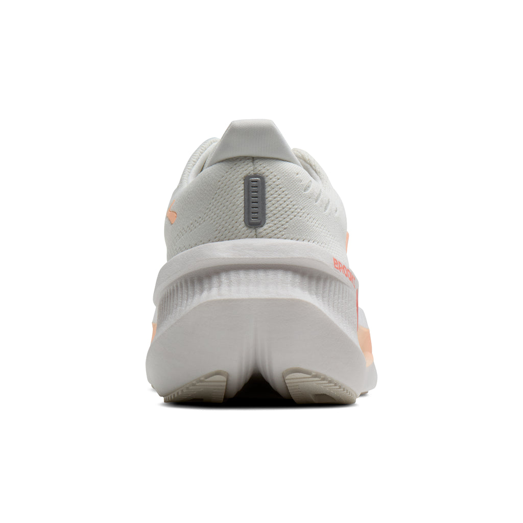 Women's Brooks Glycerin Max 2 White/Coral/Peach heel