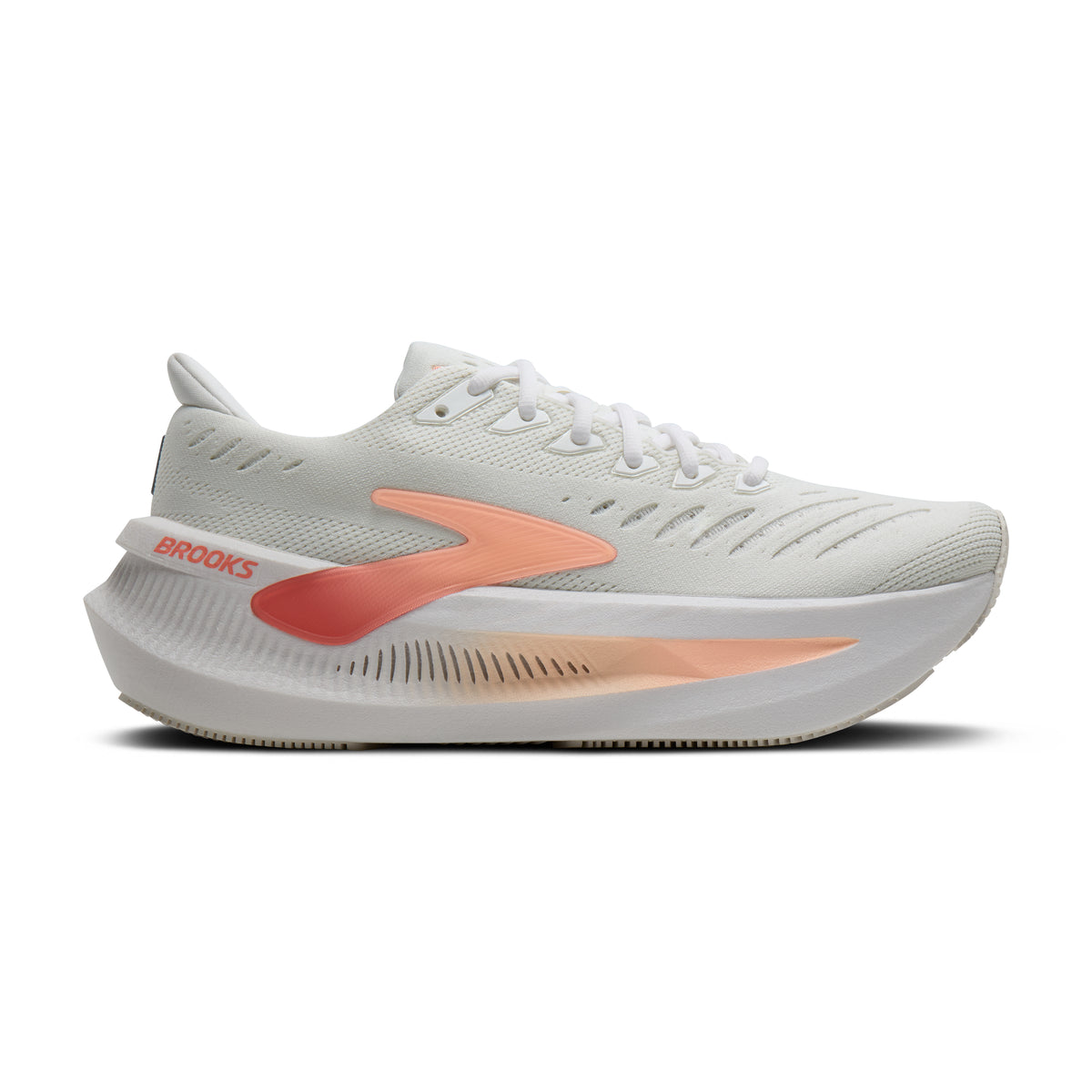Women's Brooks Glycerin Max 2 White/Coral/Peach lateral