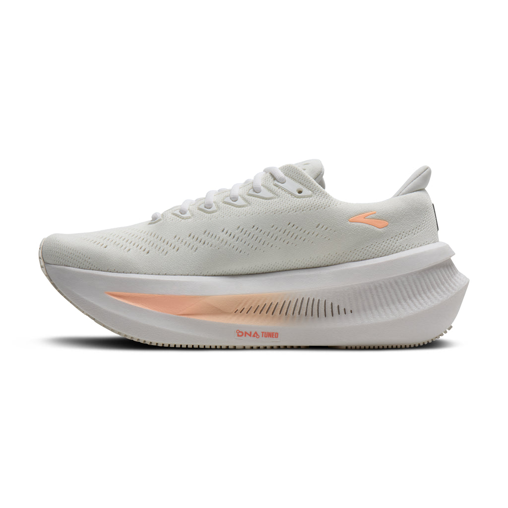 Women's Brooks Glycerin Max 2 White/Coral/Peach medial