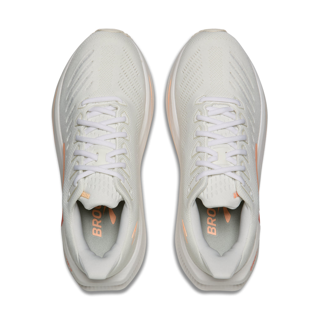 Women's Brooks Glycerin Max 2 White/Coral/Peach top