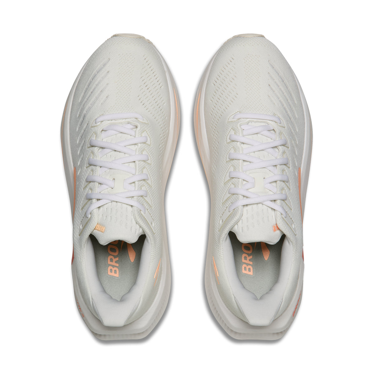 Women's Brooks Glycerin Max 2 White/Coral/Peach top