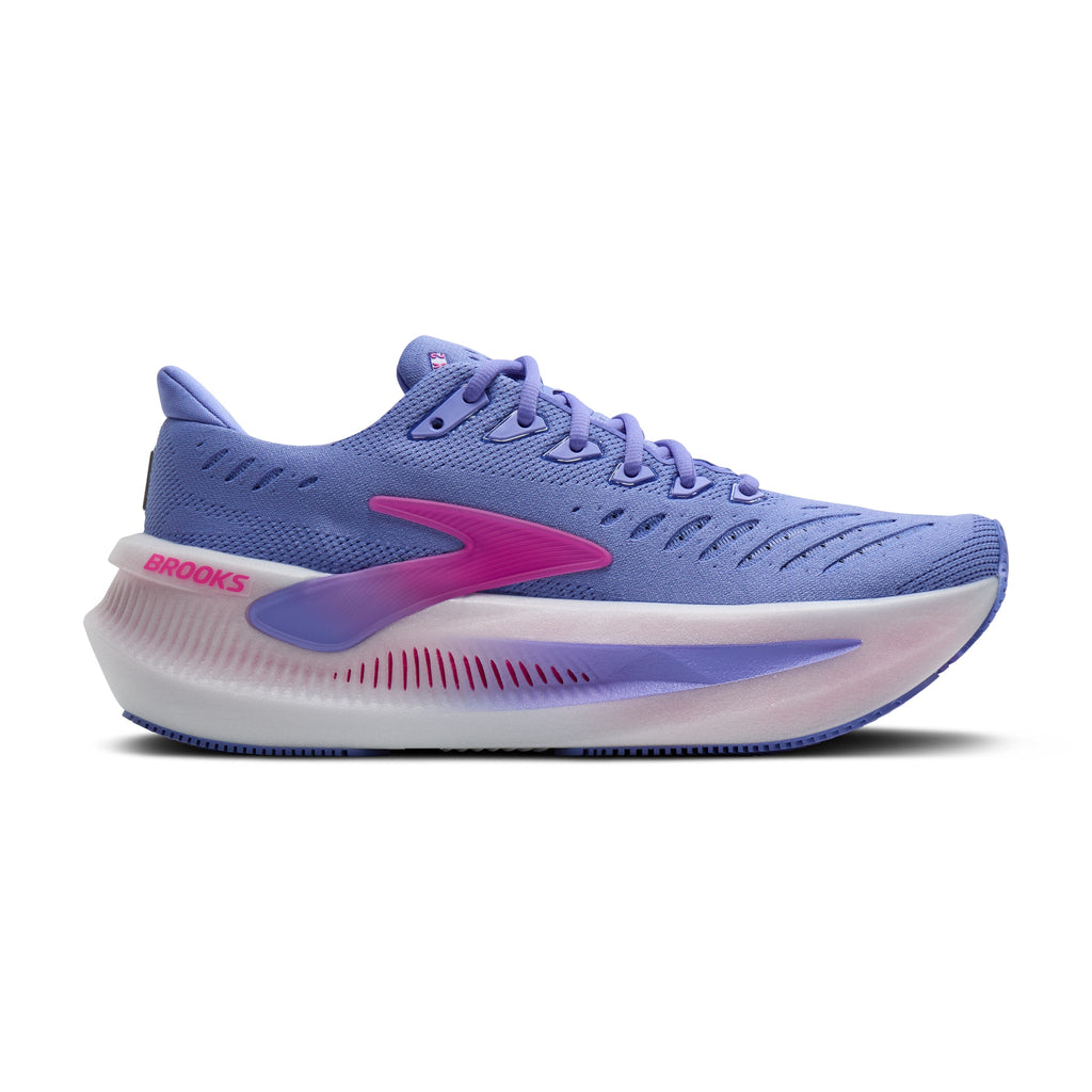 Women's Brooks Glycerin Max 2 Blazing Bell / Pink / White lateral