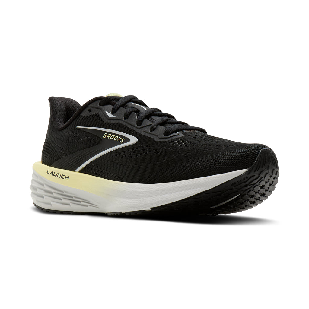 Women's Brooks Launch 12 Black / Luminary / Oyster pair angle