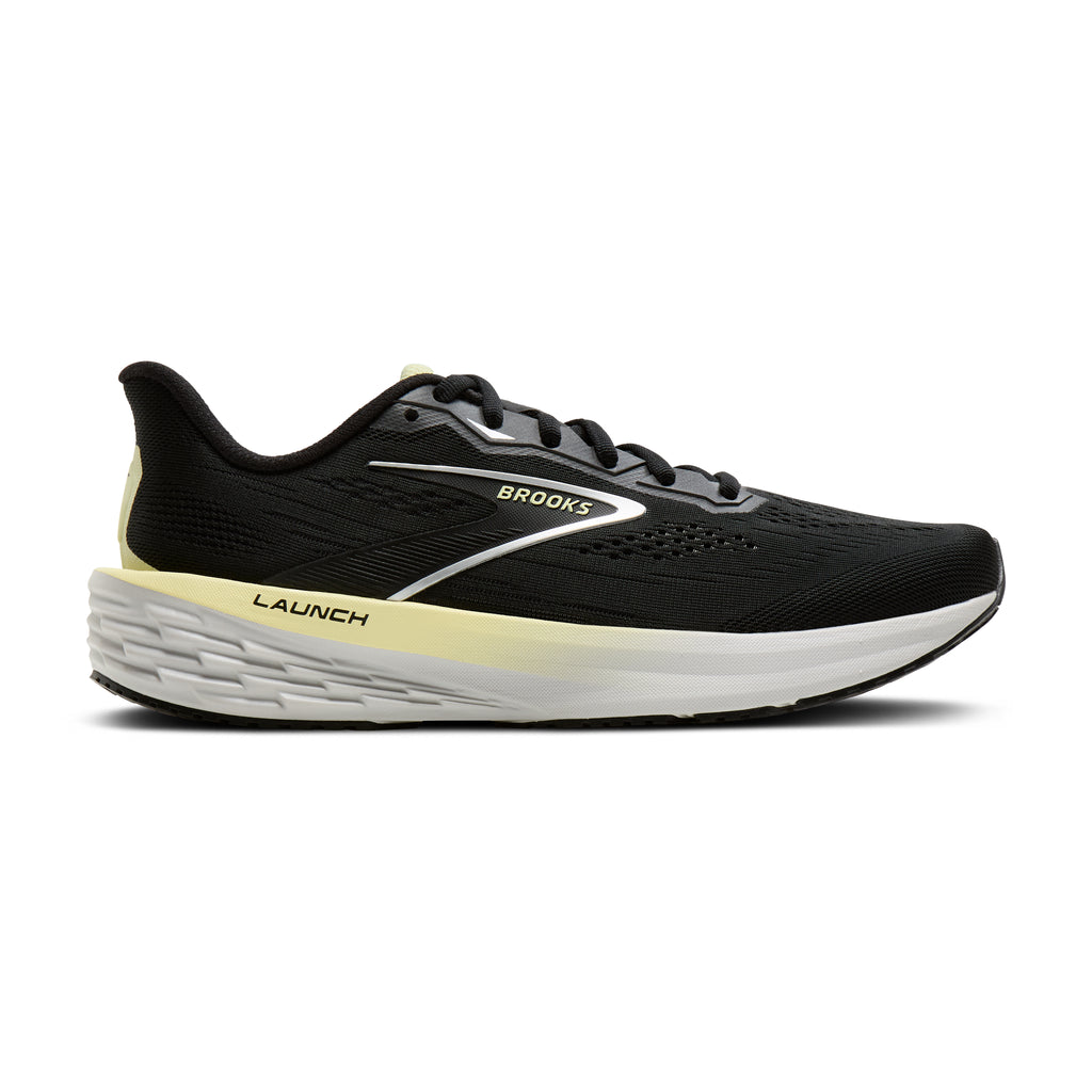 Women's Brooks Launch 12 Black / Luminary / Oyster lateral