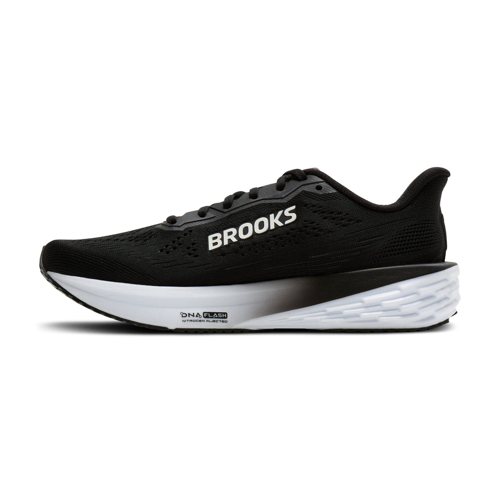 Women's Brooks Launch 12 Black / Grey / White medial