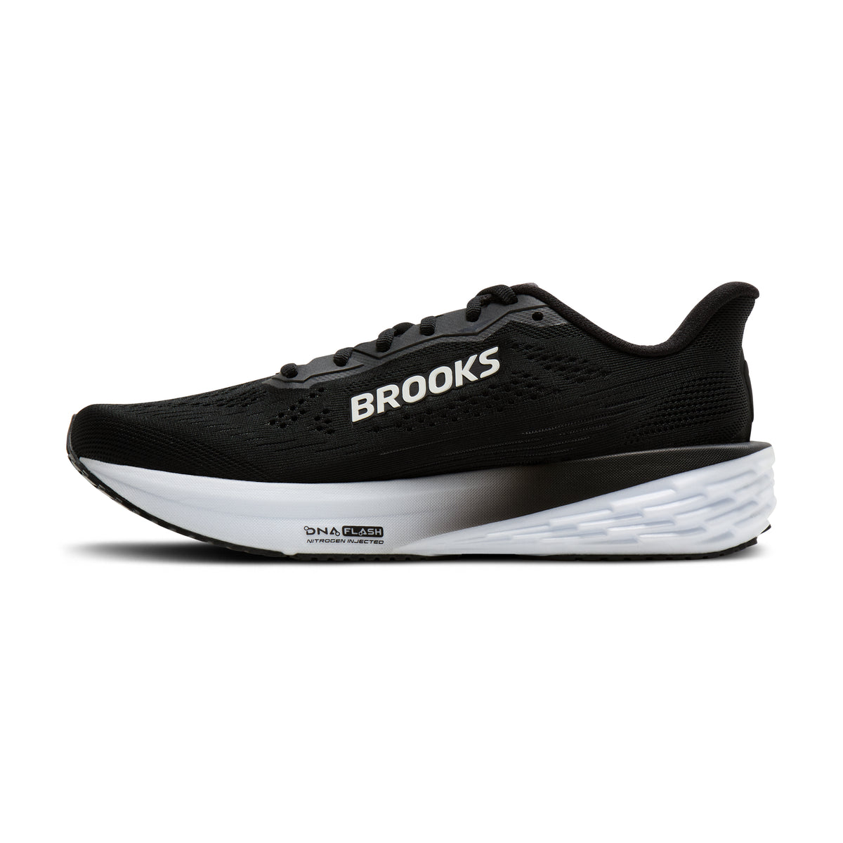 Women's Brooks Launch 12 Black / Grey / White medial
