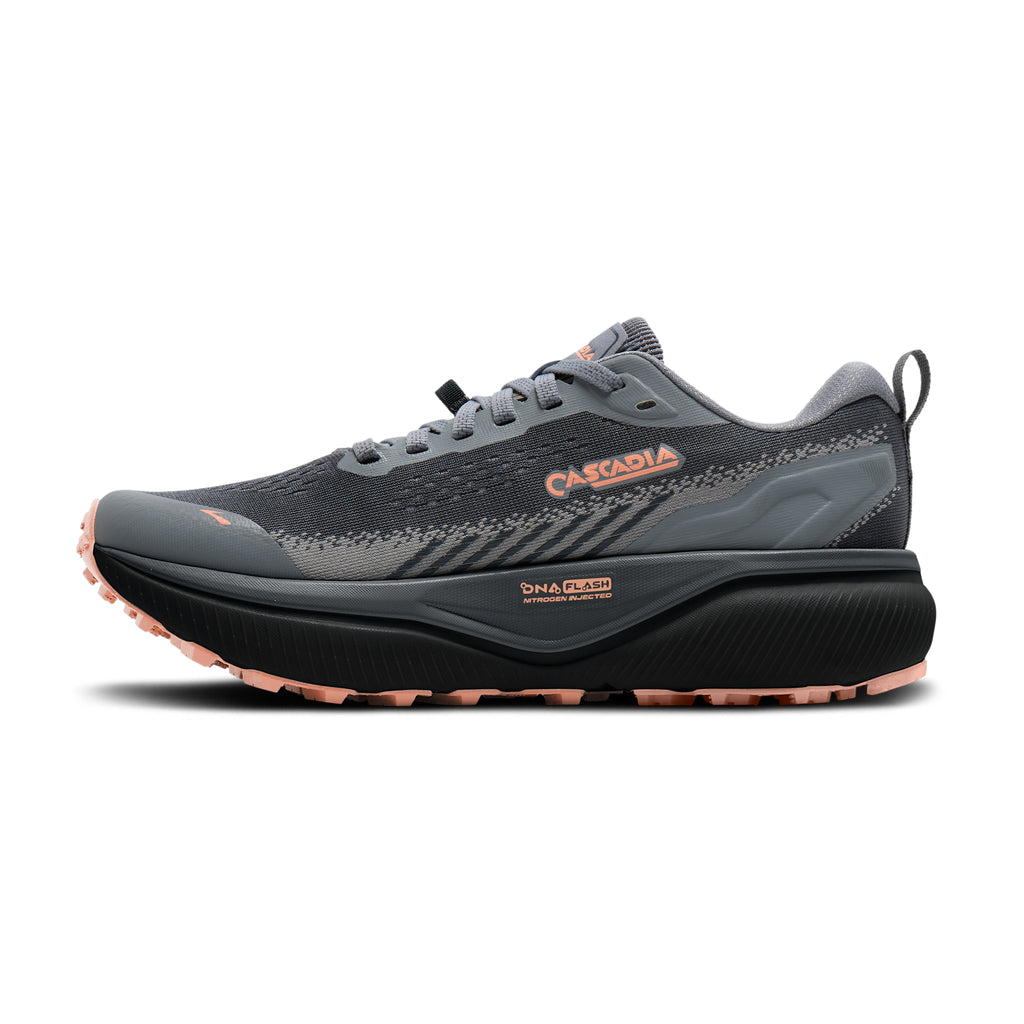 Women's Brooks Cascadia 20 Grey / Grey / Peach medial