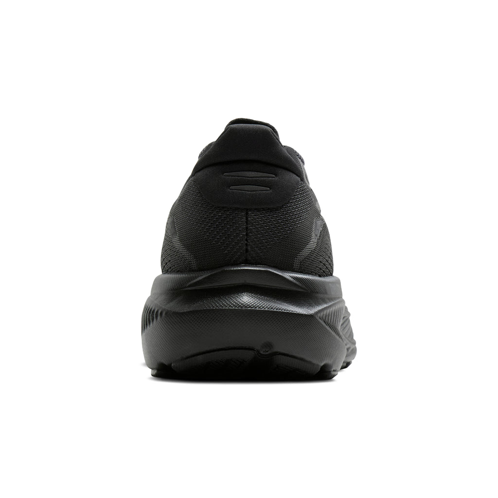 Women's Brooks Ghost 18 (Wide D) Black/Black/Ebony heel