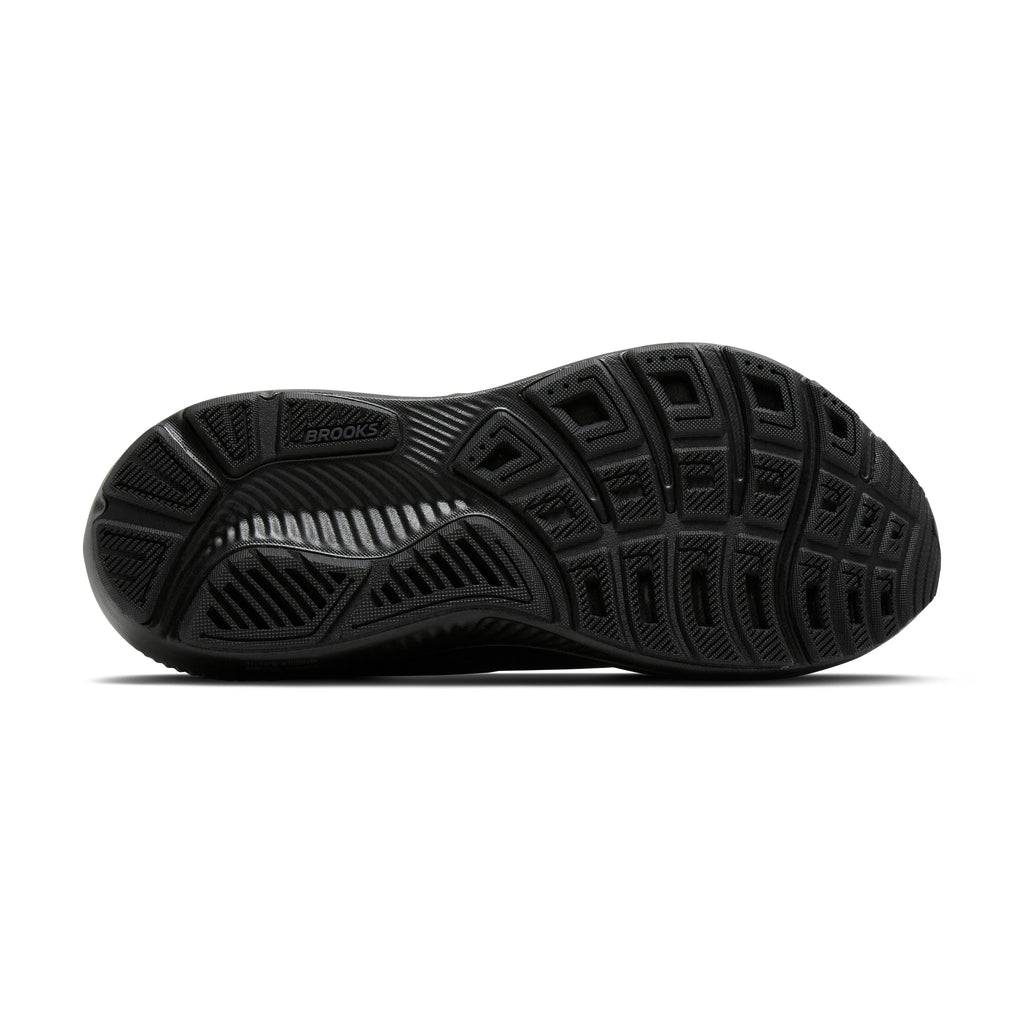 Women's Brooks Ghost 18 (Wide D) Black / Black / Ebony outsole