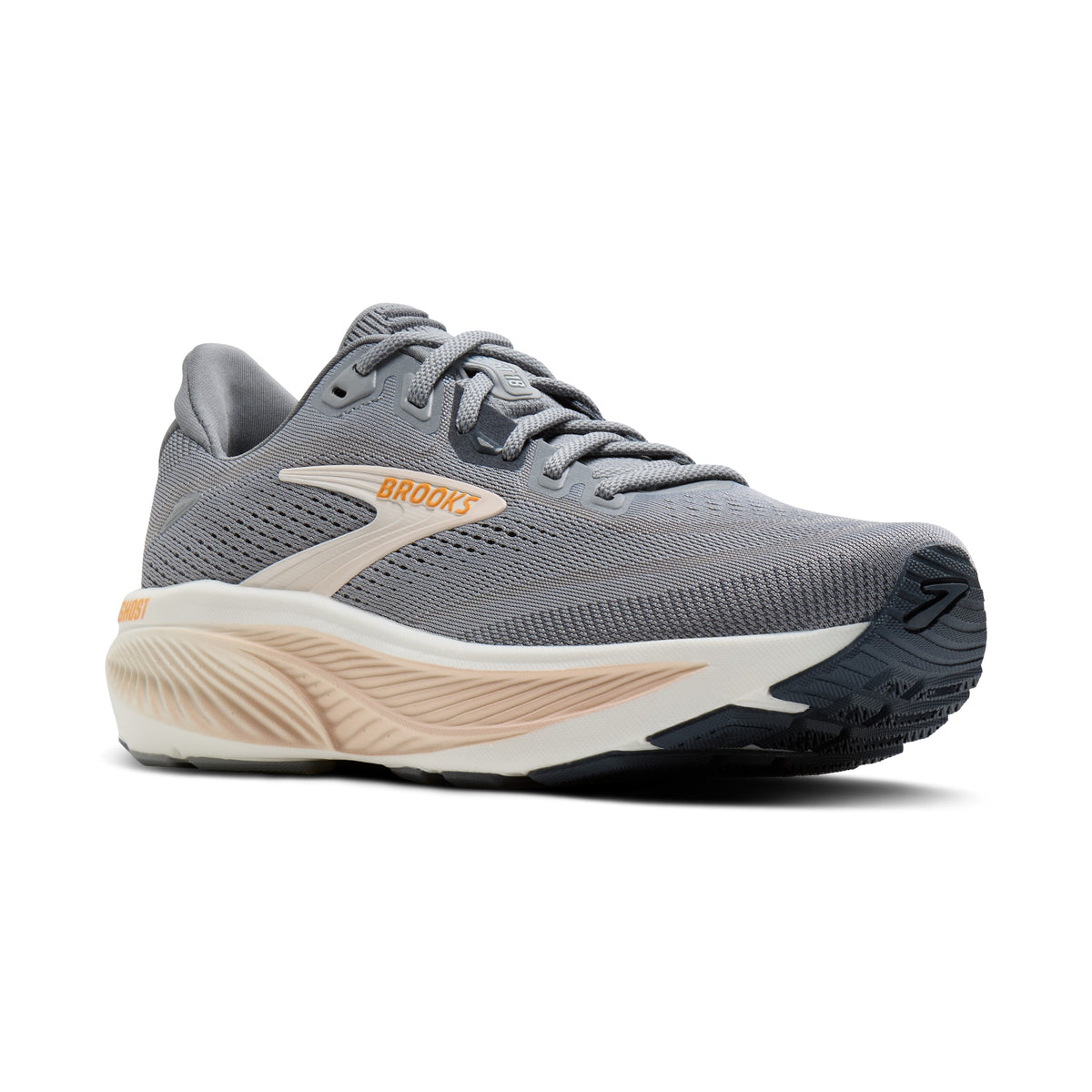 Women's Brooks Ghost 18 Grey / Morgonite / Coconut pair angle