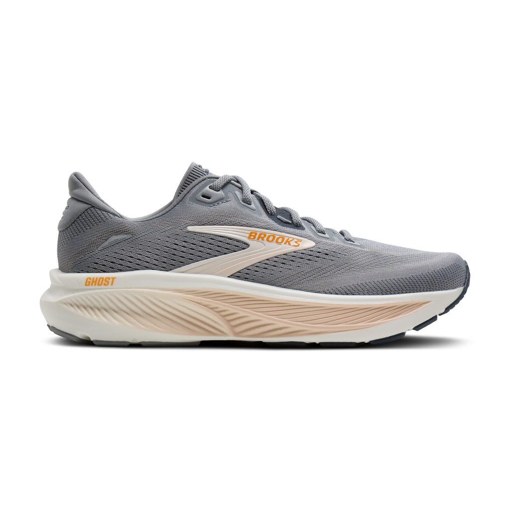Women's Brooks Ghost 18 Grey / Morgonite / Coconut lateral