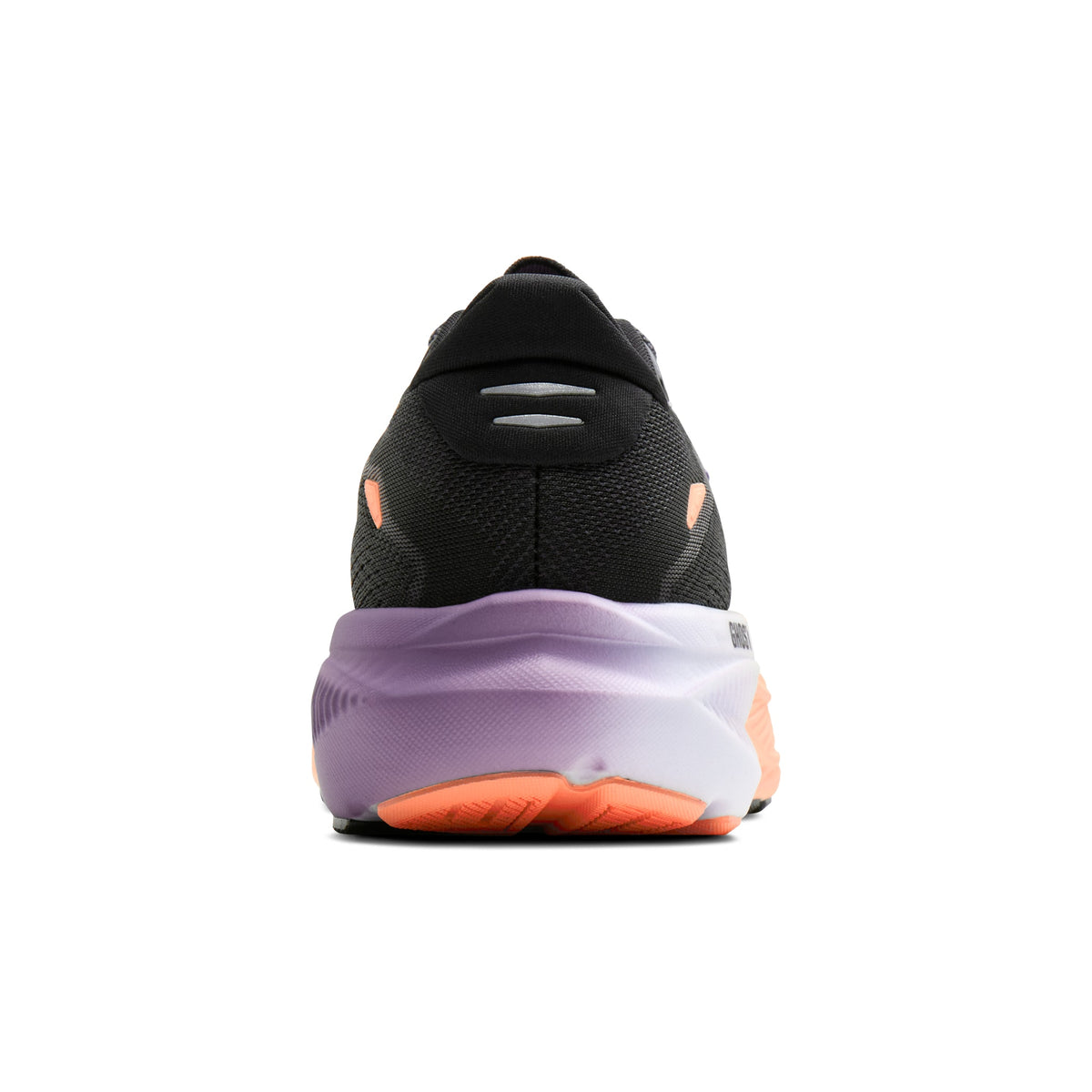Women's Brooks Ghost 18 Black / Mulled Grape / Peach heel