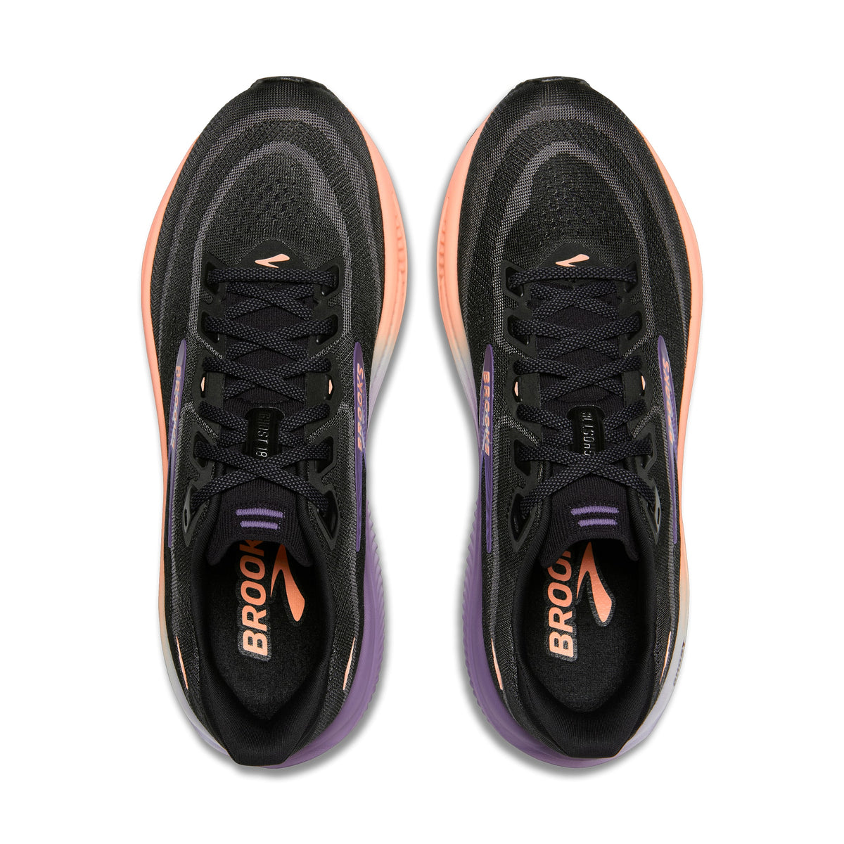 Women's Brooks Ghost 18 Black / Mulled Grape / Peach top