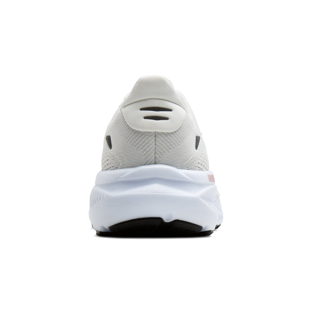 Women's Brooks Ghost 18 (Narrow 2A) White / Black / Rose Gold heel