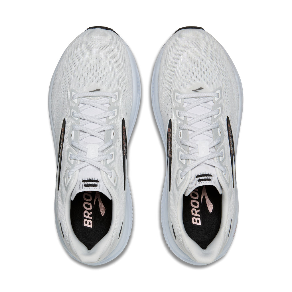 Women's Brooks Ghost 18 White / Black / Rose Gold top
