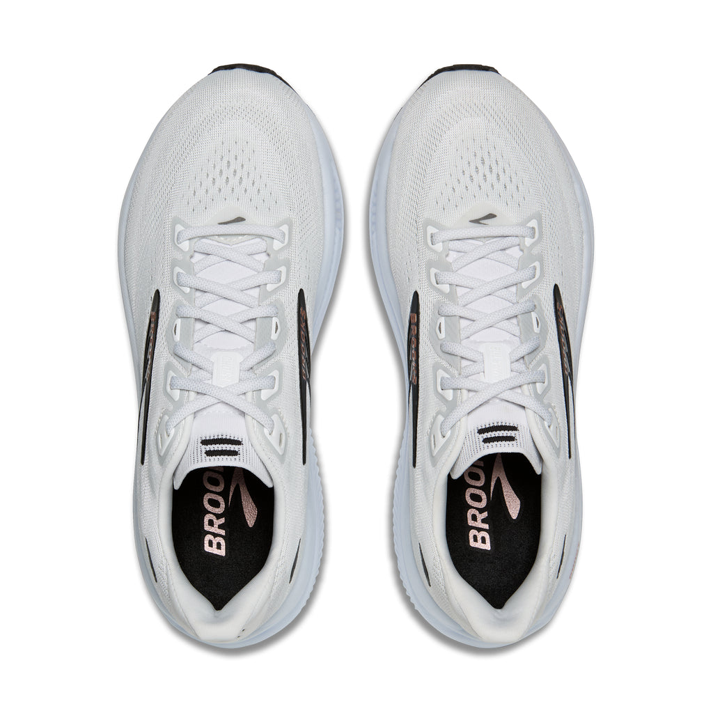 Women's Brooks Ghost 18 (Narrow 2A) White / Black / Rose Gold top