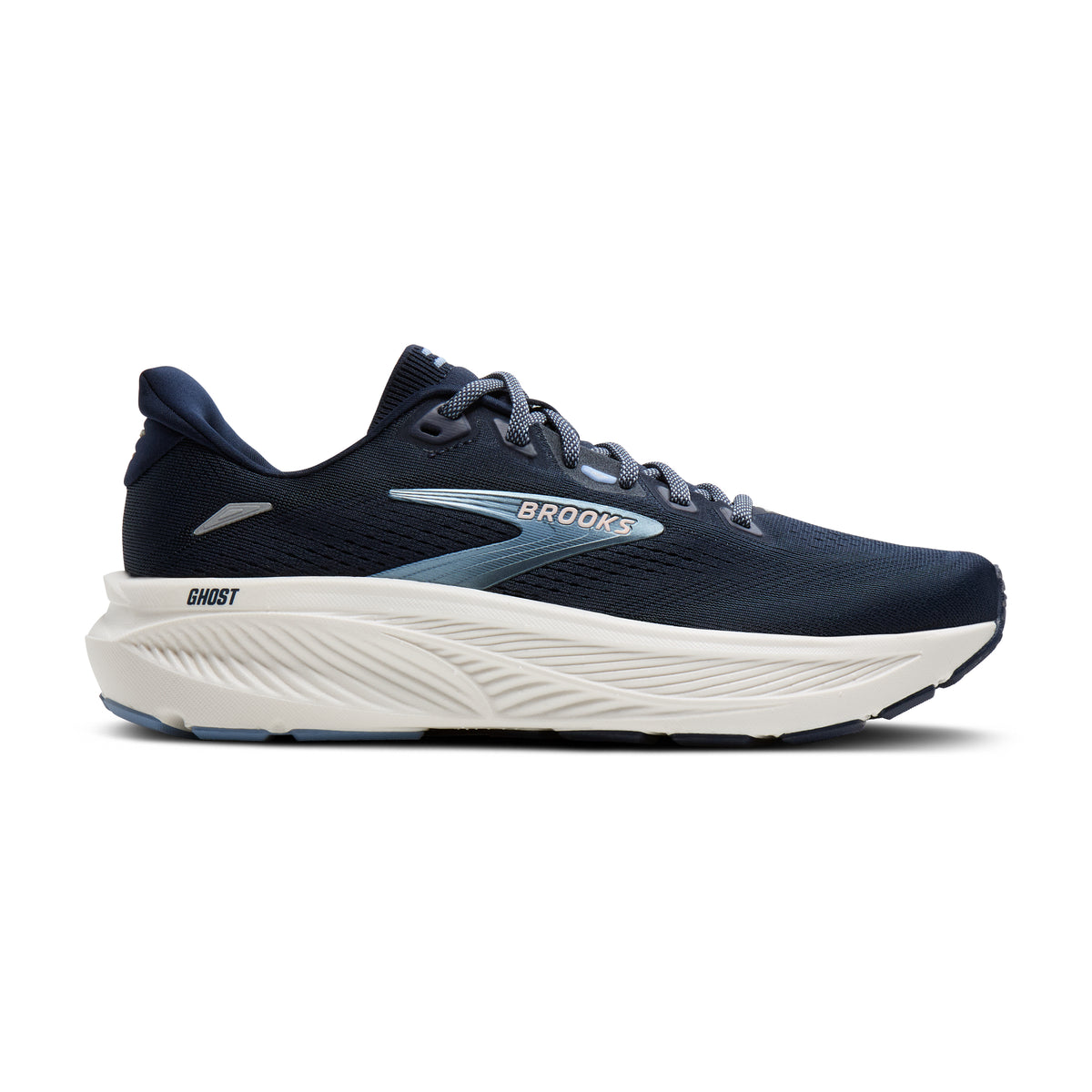 Women's Brooks Ghost 18 Navy/Rain Washed/Coconut lateral