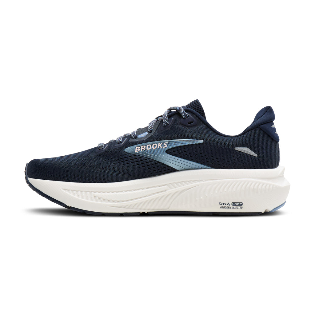 Women's Brooks Ghost 18 Navy/Rain Washed/Coconut medial