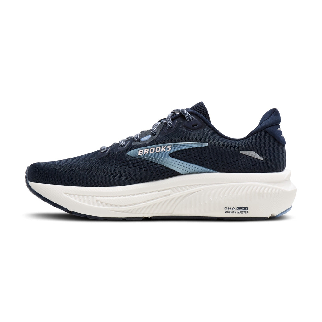 Women's Brooks Ghost 18 Navy / Rain Washed / Coconut medial
