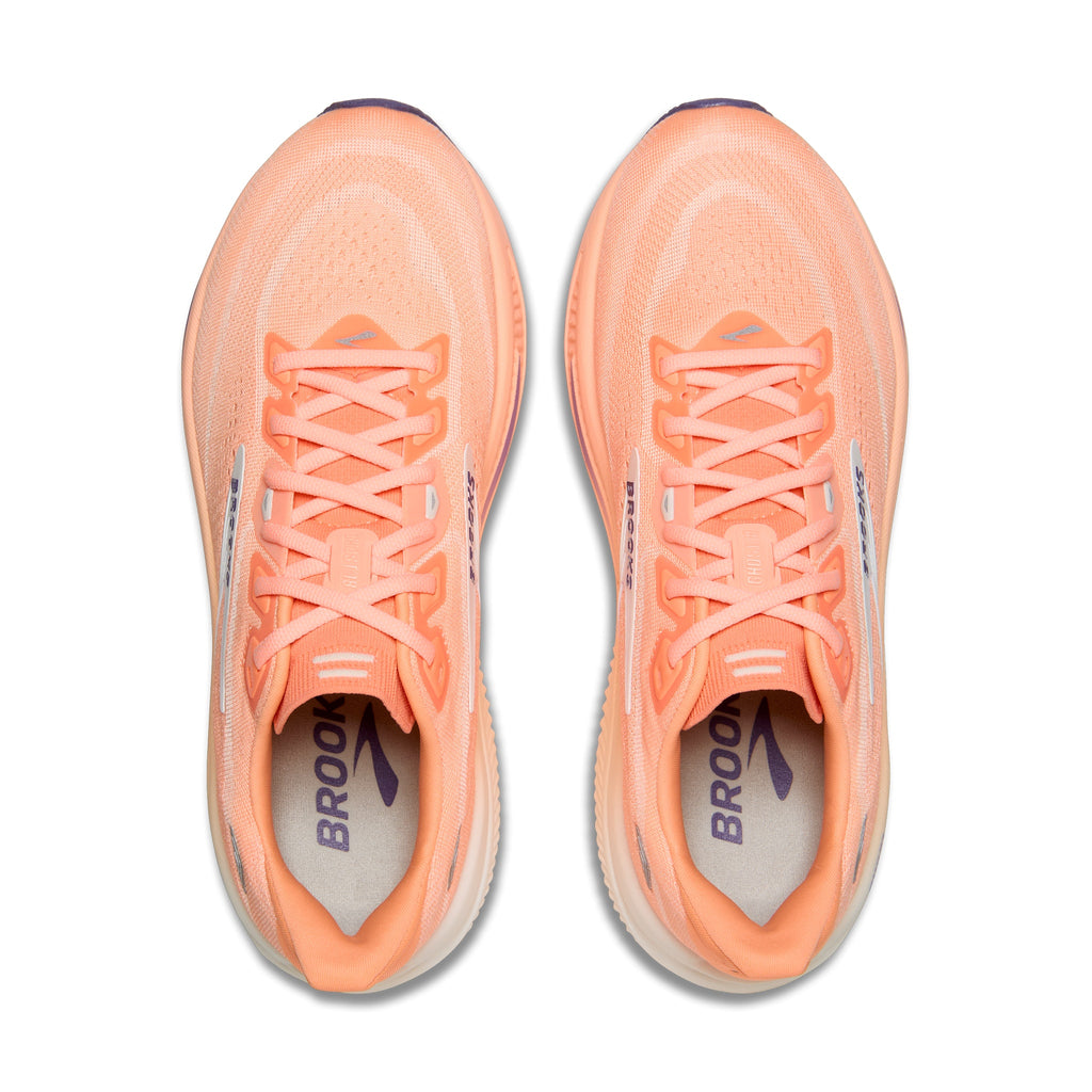 Women's Brooks Ghost 18 Peach / Grape / Coconut top