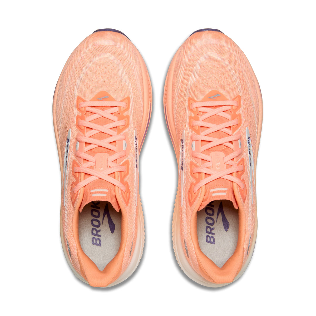 Women's Brooks Ghost 18 Peach / Grape / Coconut top
