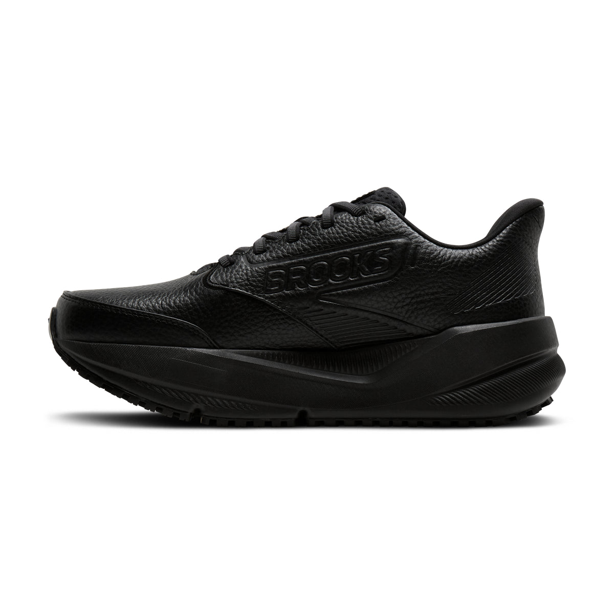 Women's Brooks Ghost Max Slip Resistant (Extra Wide 2E) Black/Black medial