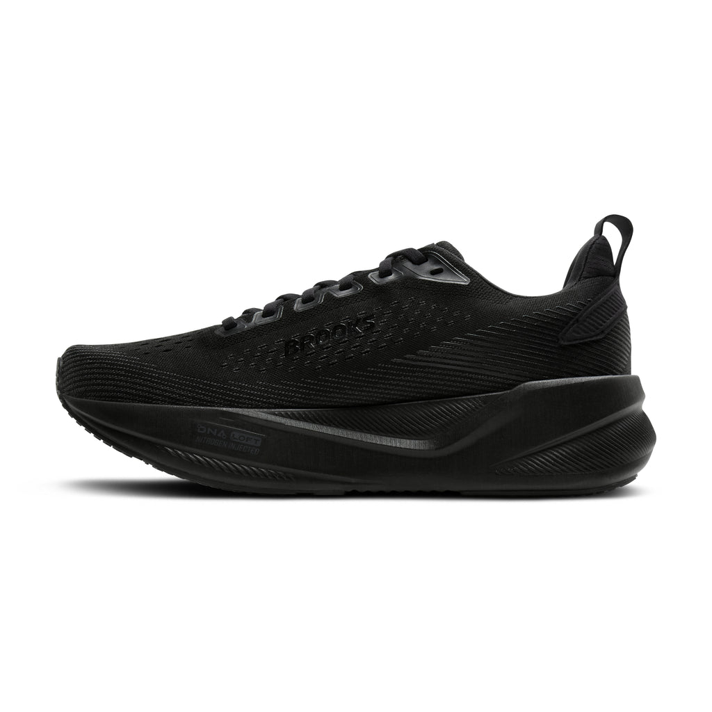 Women's Brooks Ghost Max 4 (Wide D) Black / Black / Ebony medial