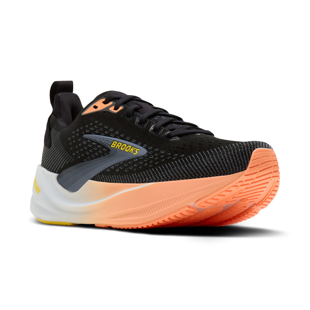 Women's Brooks Ghost Max 4 Black / Folkstone / Cyber Peach pair angle