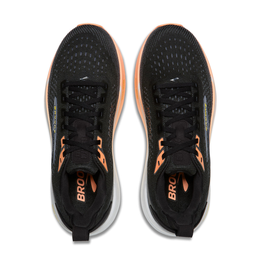 Women's Brooks Ghost Max 4 Black / Folkstone / Cyber Peach top