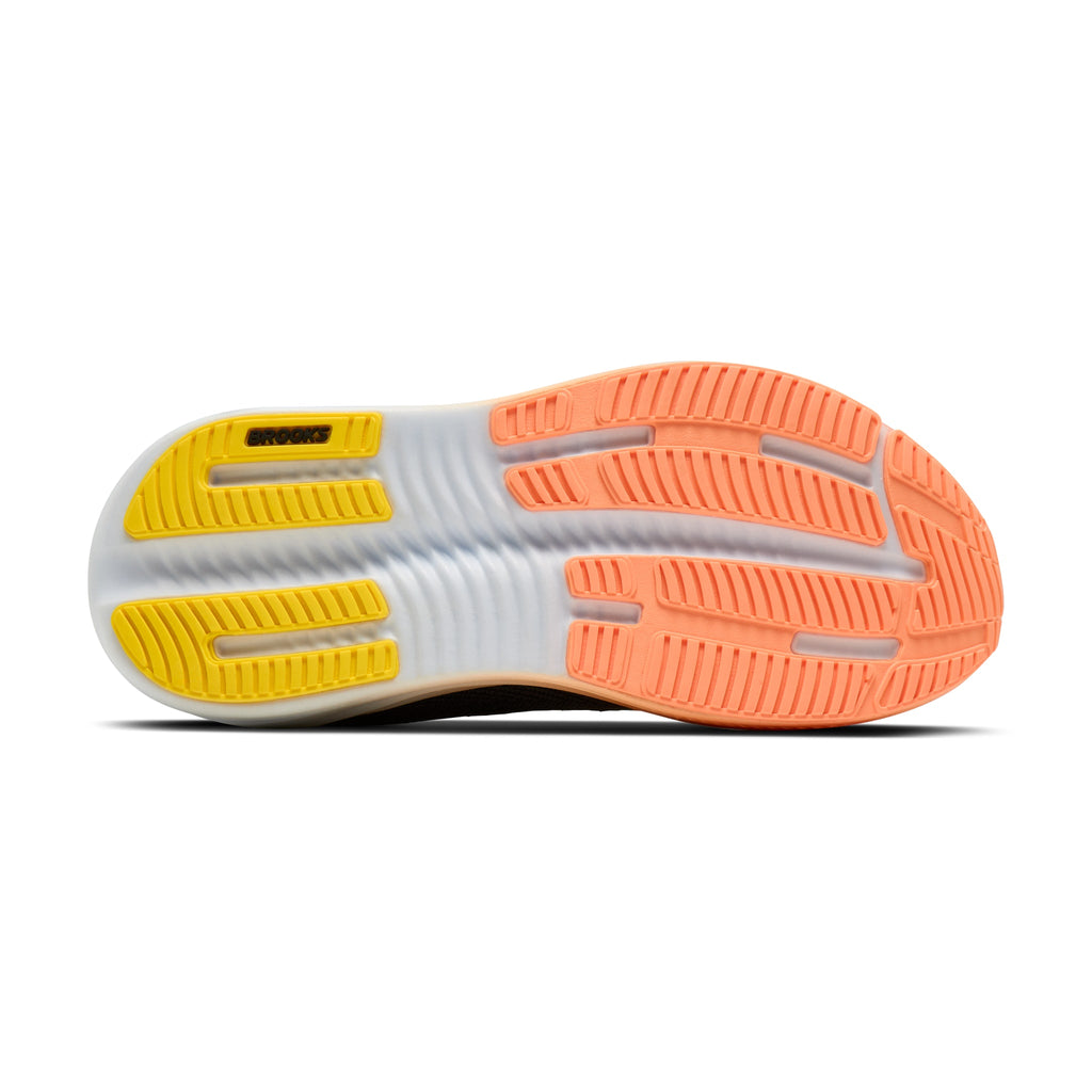Women's Brooks Ghost Max 4 Black / Folkstone / Cyber Peach outsole