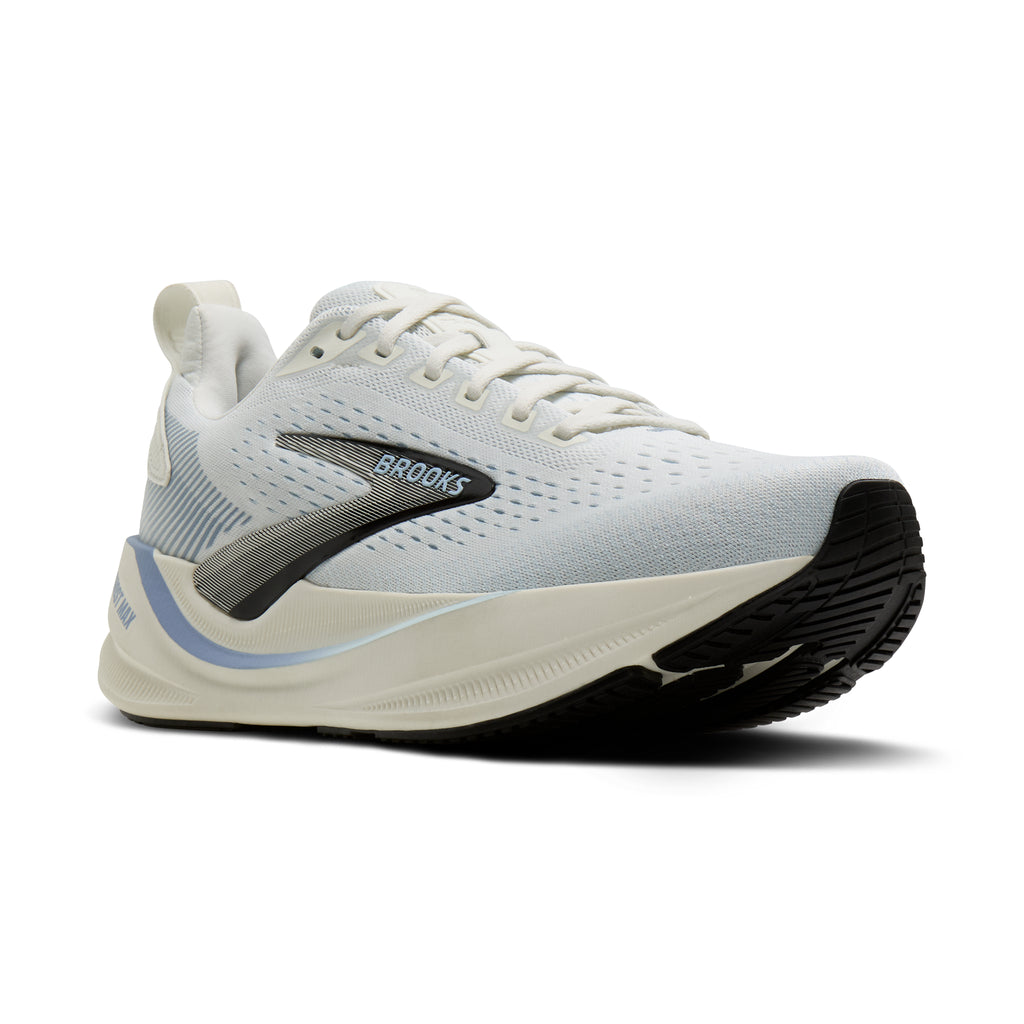 Women's Brooks Ghost Max 4 (Wide D) Grey / Nantucket / Rain Washed pair angle