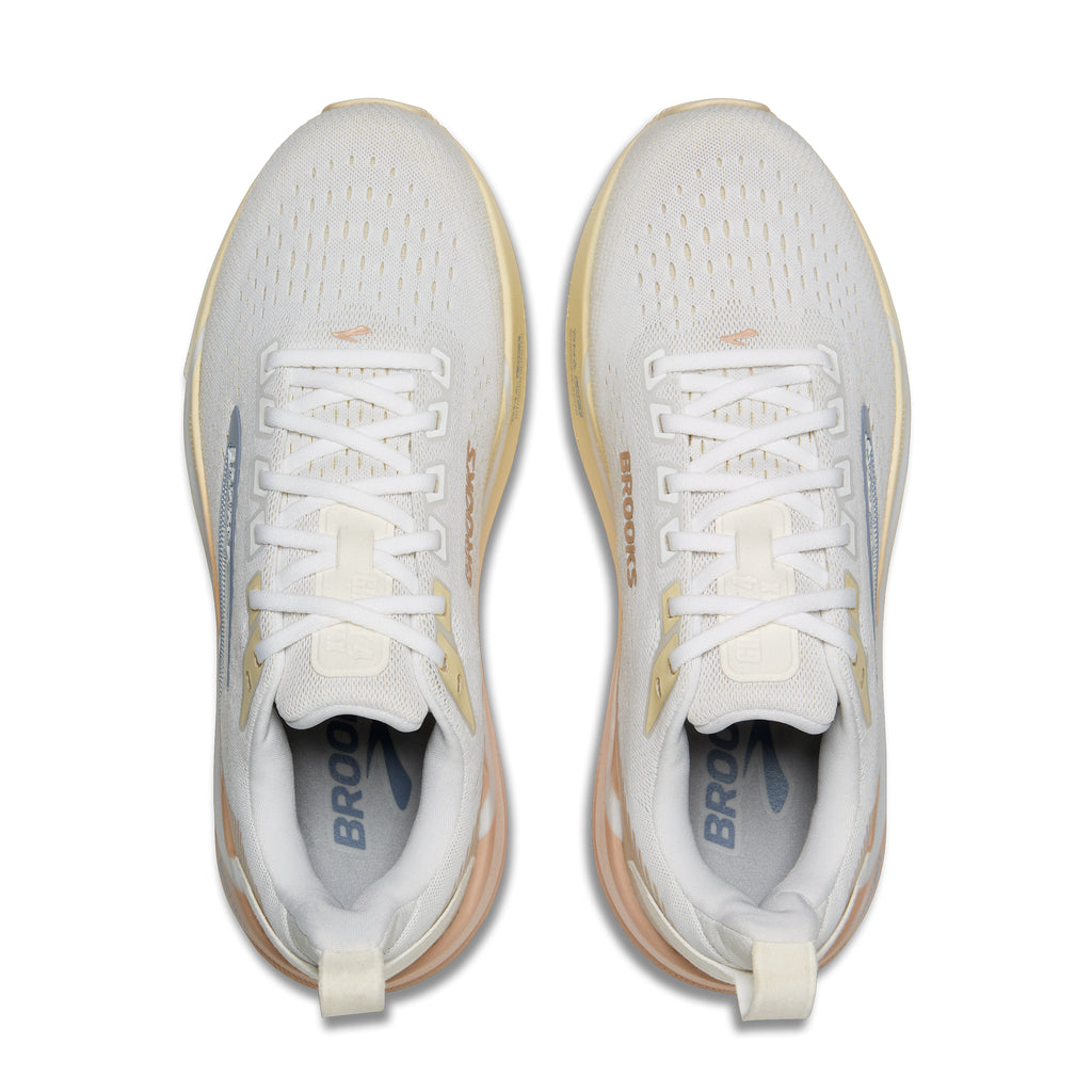 Women's Brooks Ghost Max 4 (Wide D) White / Rose / Rutabaga top