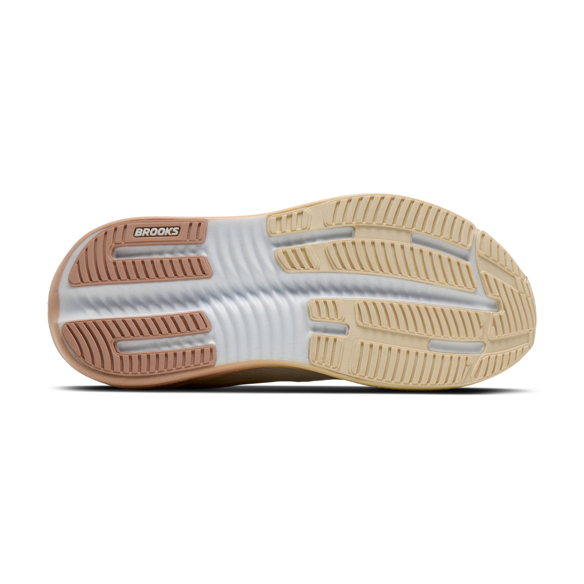 Women's Brooks Ghost Max 4 (Extra Wide 2E) White / Rose / Rutabaga outsole