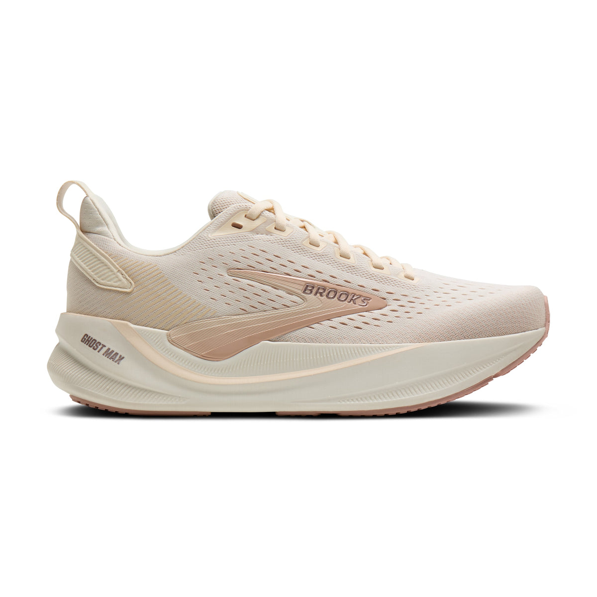 Women's Brooks Ghost Max 4 Arctic Wolf / Rose / Coconut lateral