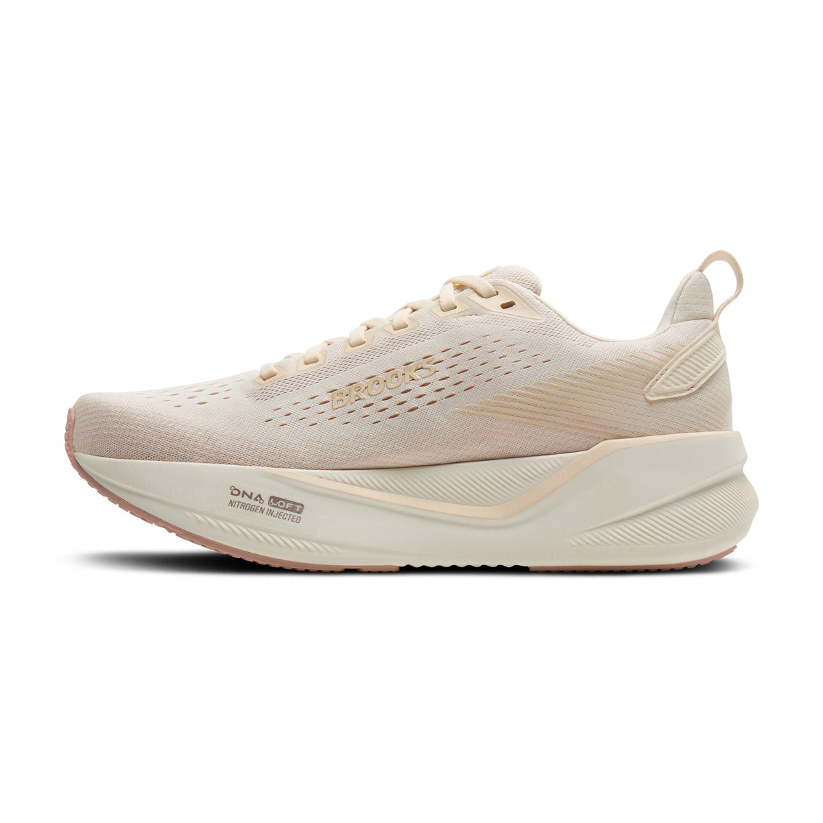 Women's Brooks Ghost Max 4 Arctic Wolf / Rose / Coconut medial