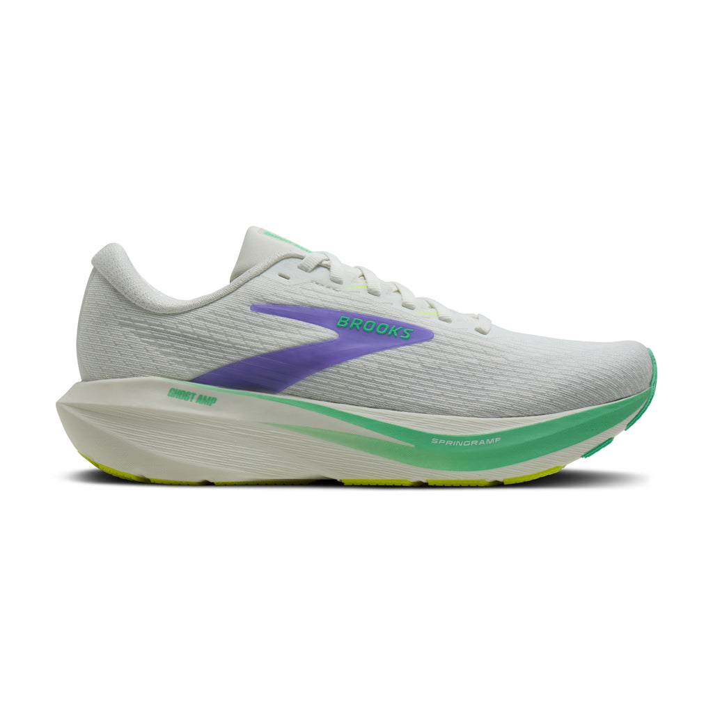 Women's Brooks Ghost Amp Grey / Grey / Paradise Green lateral