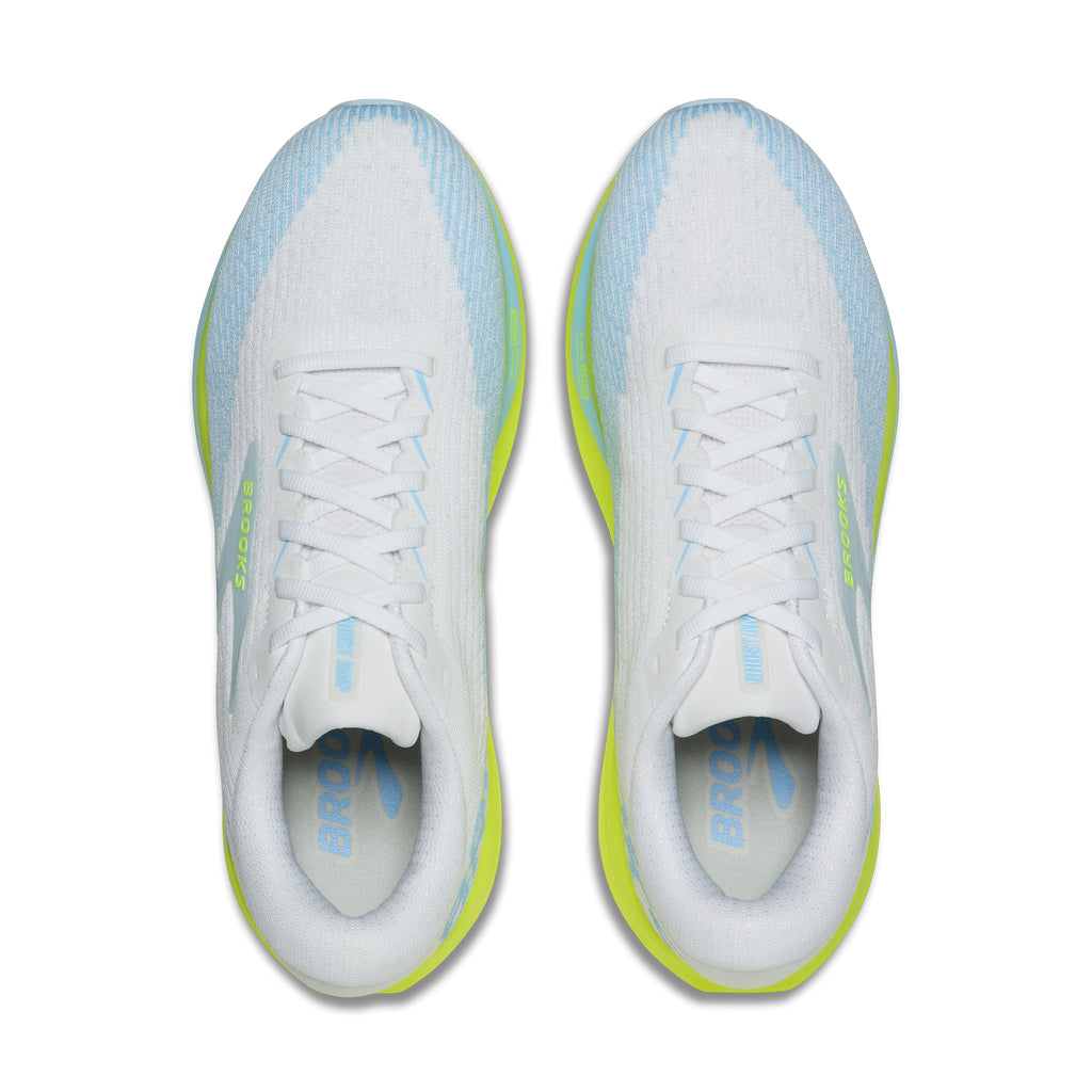 Women's Brooks Ghost Amp White / Blue / Nightlife top