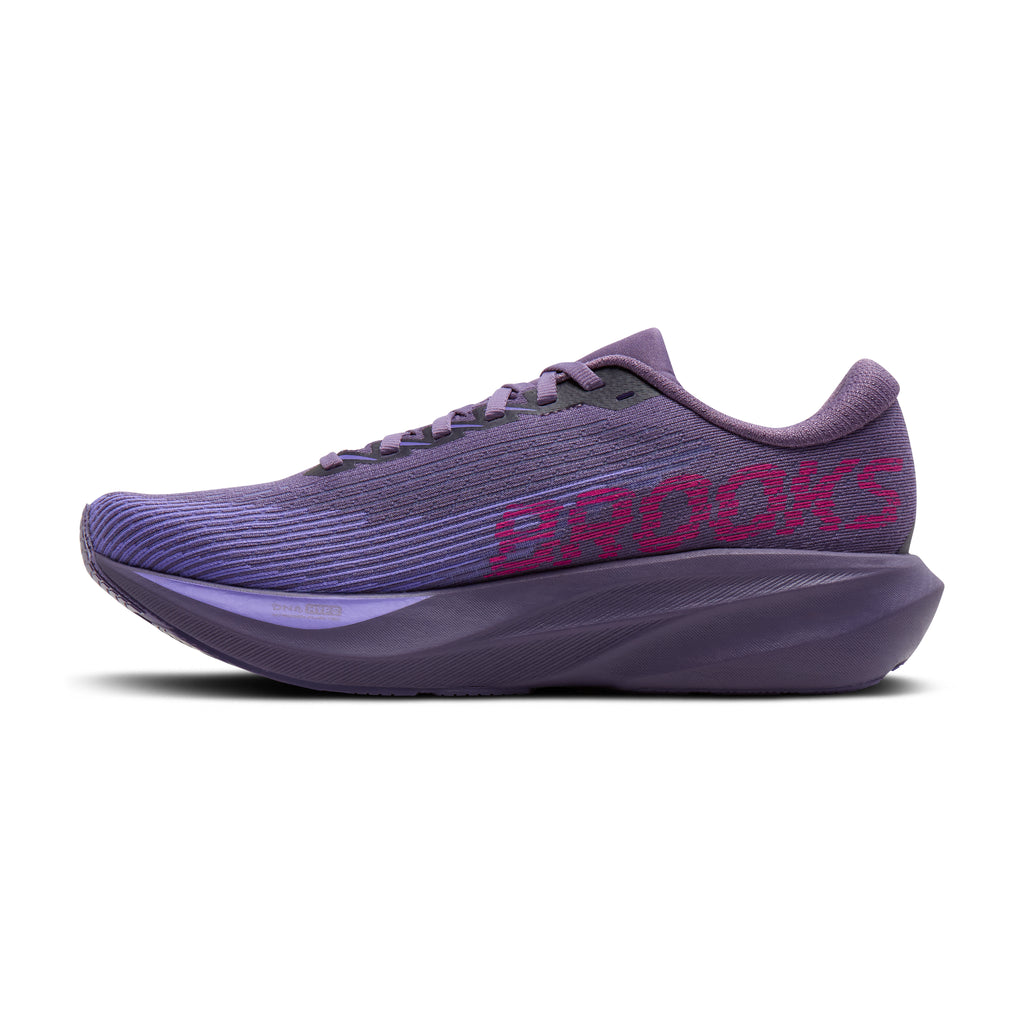 Women's Brooks Ghost Amp Purple / Purple / Fuchsia medial
