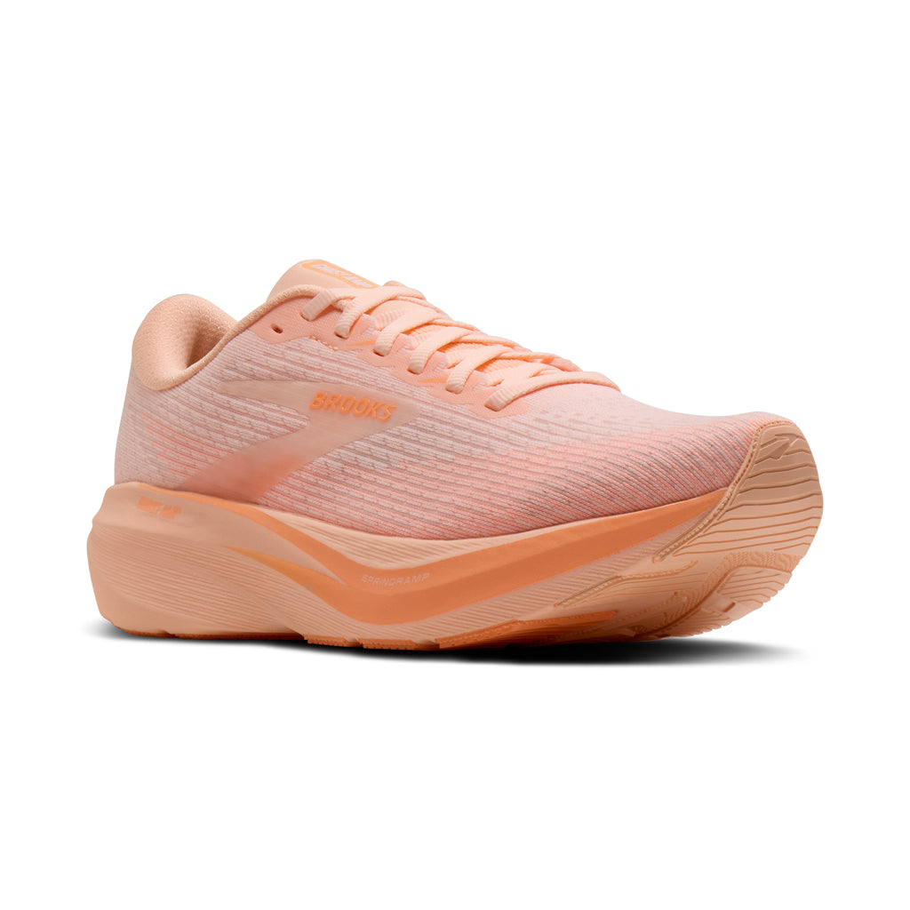 Women's Brooks Ghost Amp Peach / Peach / White pair angle