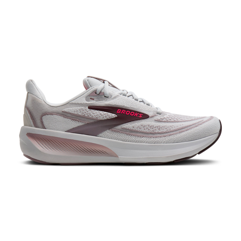 Women's Brooks Revel 9 Grey/Rose/Raisin lateral