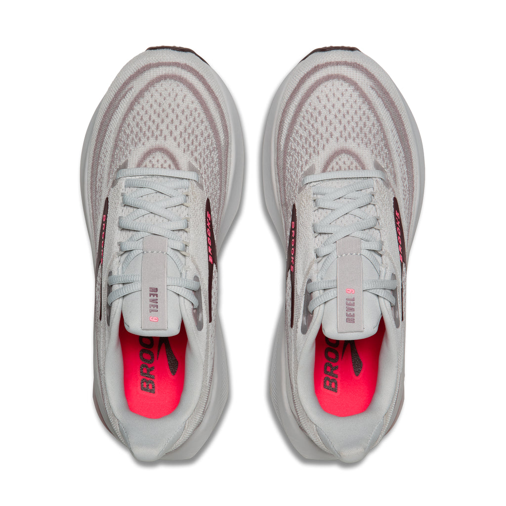 Women's Brooks Revel 9 Grey/Rose/Raisin top