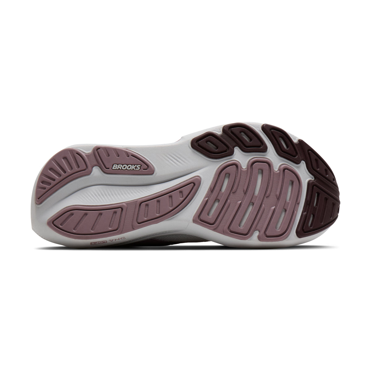 Women's Brooks Revel 9 (Wide D) Grey / Rose / Raisin outsole