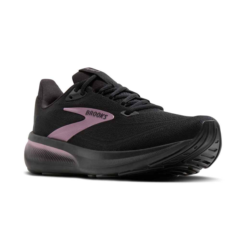 Women's Brooks Revel 9 Black/Black/Rose Gold pair angle