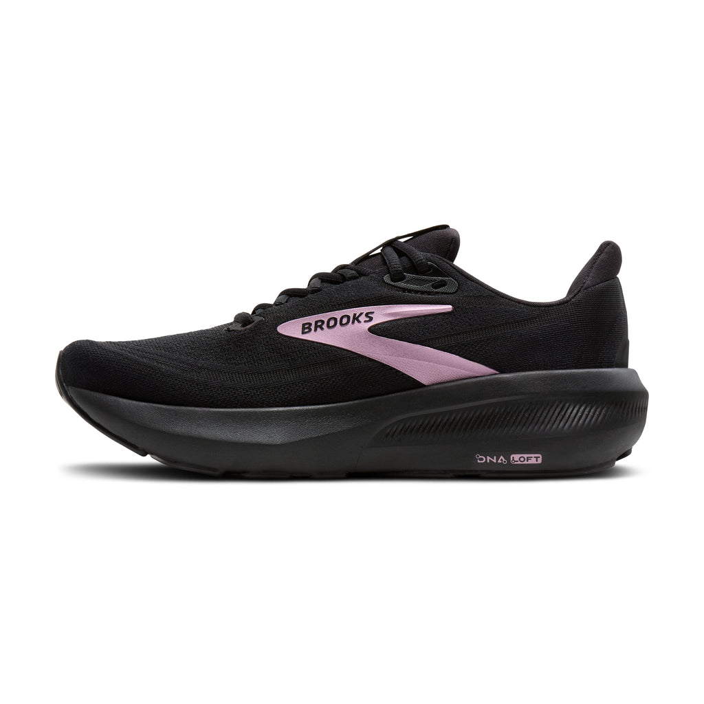 Women's Brooks Revel 9 Black/Black/Rose Gold medial