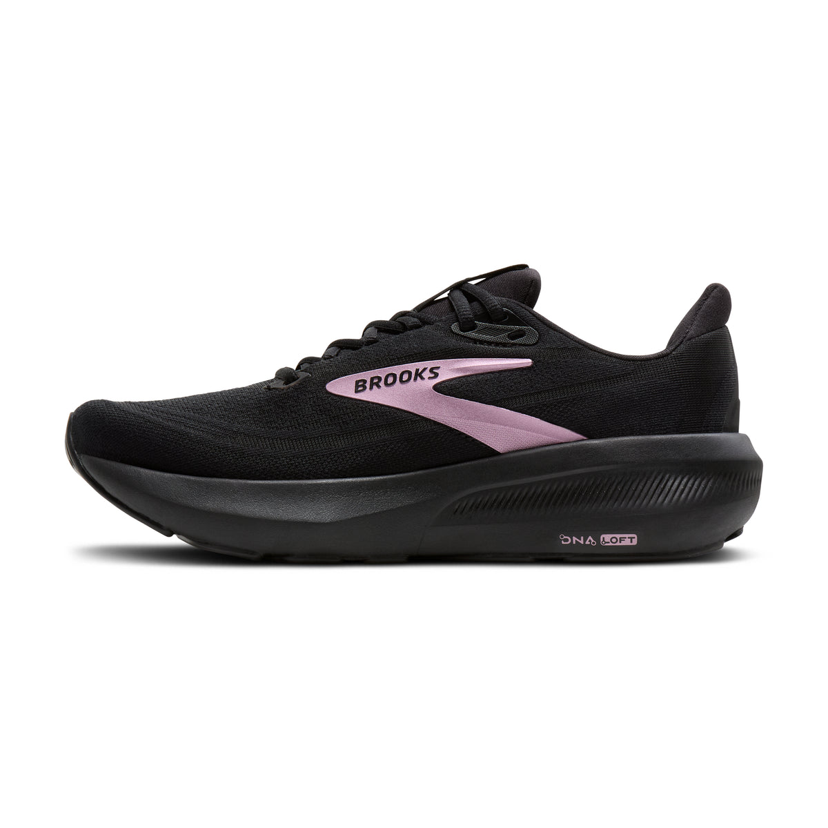 Women's Brooks Revel 9 Black/Black/Rose Gold medial